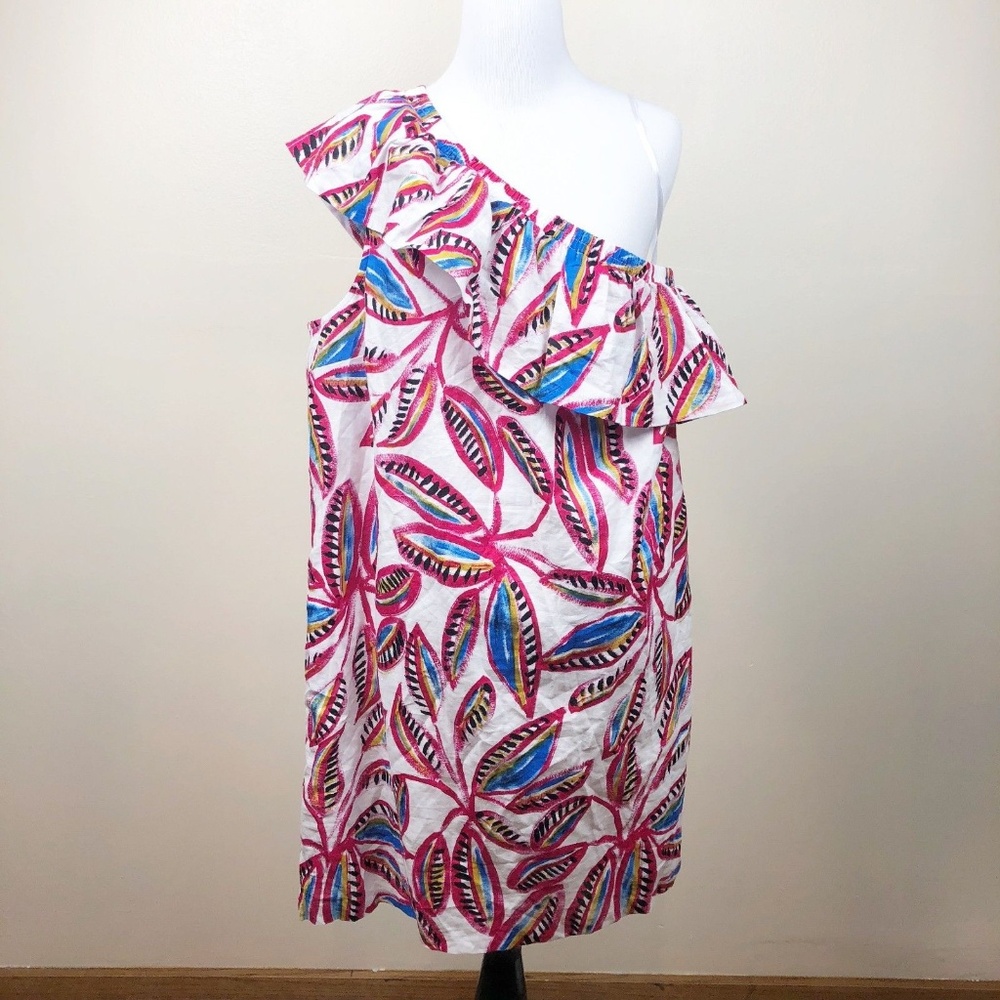 J. Crew Factory One Shoulder Dress Floral